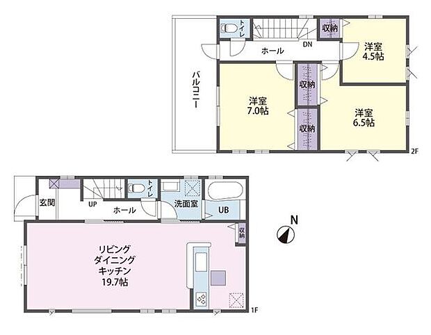 2号棟　間取り図3LDK