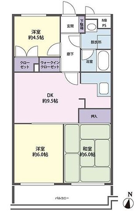 3DK 間取り