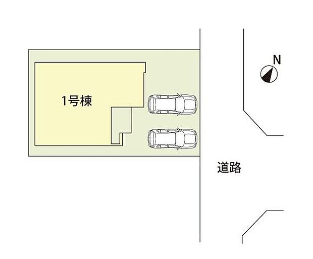区画図カースペース並列2台可