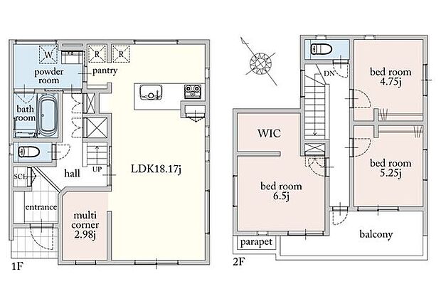 5号棟　間取り図3LDK+multi corner