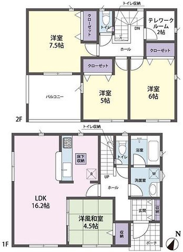 間取り図4LDK+カースペース2台