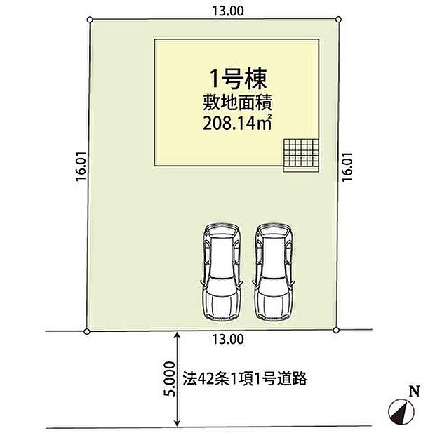 区画図土地62.9坪!