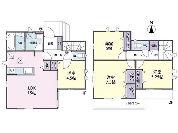 間取り図4LDk+カースペース2台