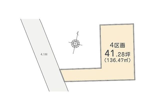 4号棟 区画図「南向きの採光」を最大化する敷地配置