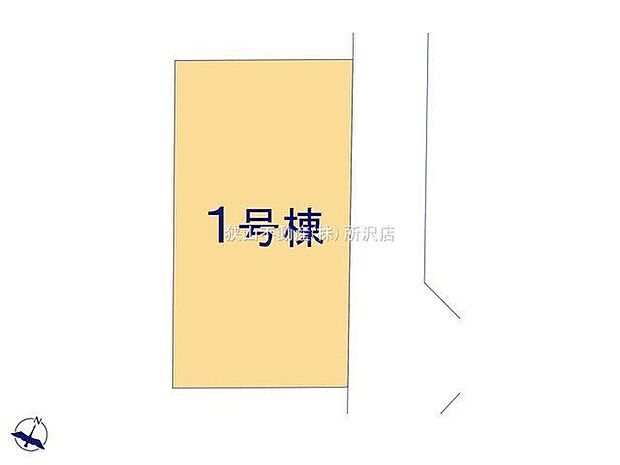 区画図/間口の広い敷地で駐車楽々2台可能です。
