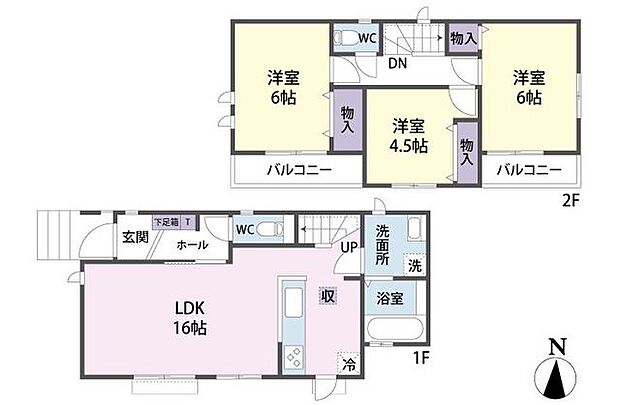 3LDK+カースペース2台可※車種による