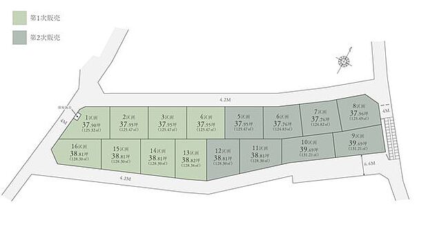 第一次販売8区画、土地販売3区画です。ぜひご検討ください。