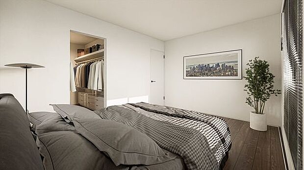 主寝室+バルコニーでおうち時間をアップデート。夜風を感じるリラックス空間に。