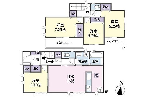 SIC付きで玄関がすっきり整う4LDKのお住まいです。