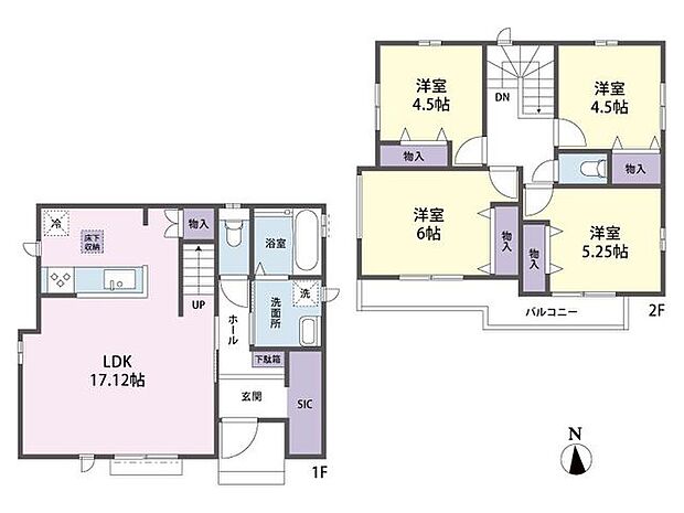 南向きで接道している公道から奥まっているので静かに過ごせます