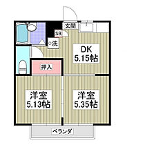 埼玉県行田市忍2丁目7番26号（賃貸アパート2DK・2階・33.36㎡） その2