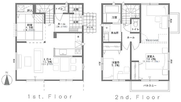 建物参考プラン?モクハウス（建物本体価格1、520万円税抜）