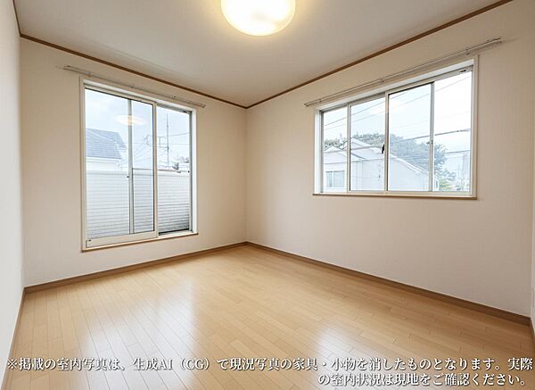 ※掲載の室内写真は、生成AI（CG）で現況写真の家具・調度品を消した空室時のイメージです。【洋室6帖】