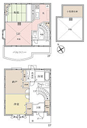 流山市三輪野山4丁目 戸建て 2SLDKの間取り
