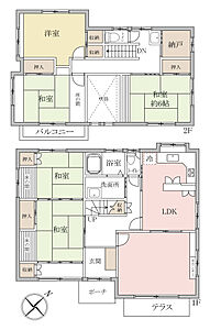 間取り：建物127.52ｍ2（38.57坪）の5ＳＬＤＫ。広めの住宅をお探しの方にお薦めの物件です。