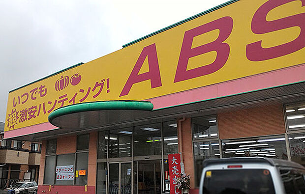 ABS卸売センター草加店。(営業時間10：00〜20：00)売場が540坪の大きなお店です。駐車場も約100台ご用意いたしました。