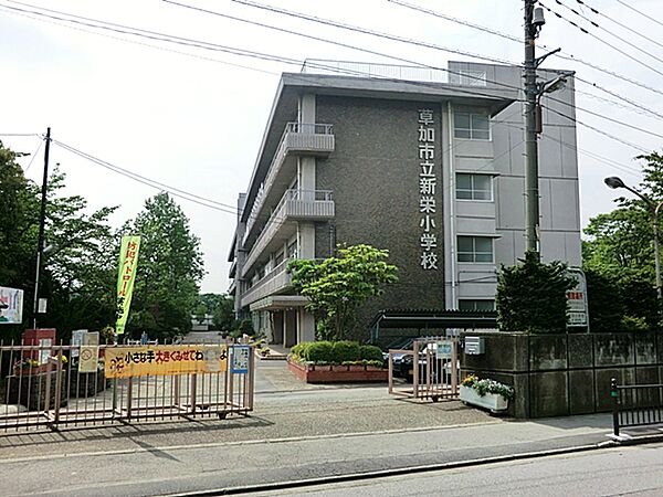 新栄小学校(350ｍ)火曜日の朝、低学年、中学年、高学年に分かれて体力作りのため鬼遊び、器械運動、縄とびなどの運動を行います。
