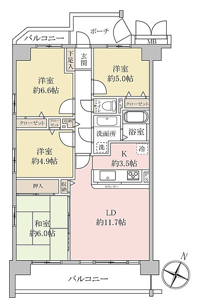 全居室に収納スペース完備！お部屋をスッキリ広く使える快適な暮らし。