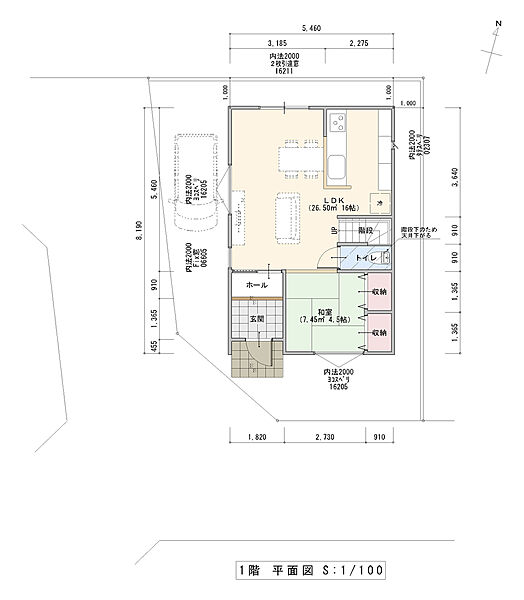 掲載プランは一例です。プランはお客様が自由に決定できます。建物本体価格の他に付帯工事費等が約555万円（税込）掛かります。完成予想図は間取を基に描き起こしたもので実際とは多少異なります。