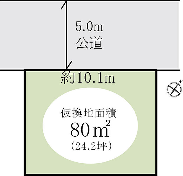 【区画図】整形・平坦地！ご希望の住まいを実現ししやすい地型！ポラスでの注文建築を条件とする売地です