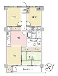 柏ハイツ 4DKの間取図画像