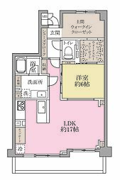 ヴェラハイツ緑道公園弐番館 1LDKの間取図画像