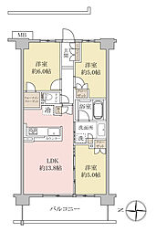 パークゲートメイツ西新井 3LDKの間取り