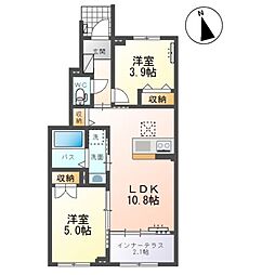 Teoria茂庭 2LDKの間取図画像