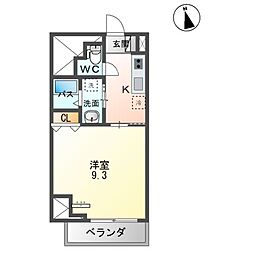長町1丁目新築マンション 1Kの間取図画像