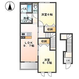 ユイット 2LDKの間取図画像