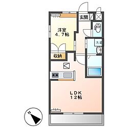 アヴニール 1LDKの間取図画像