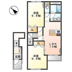 ホットハイムL 2LDKの間取図画像