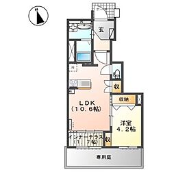 ルーラル パインズ 1LDKの間取図画像