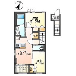 ルピナス 2LDKの間取図画像