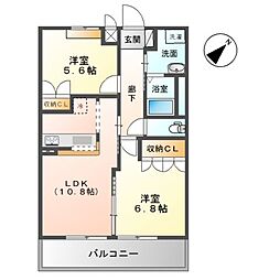間取図画像 2LDK