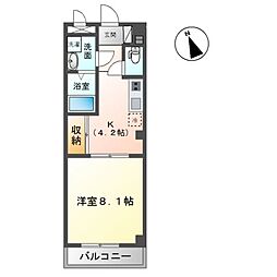 メゾン・ド・ケヤキ 1Kの間取図画像