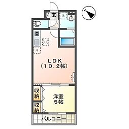 アヴァンティ ルーチェ 1LDKの間取図画像