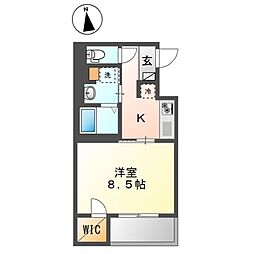 仮）西早稲田2丁目マンション新築工事 201 2階1Kの間取り