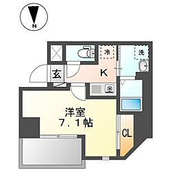 大野ビルディング 1Kの間取図画像