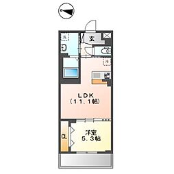 仮)梅田3丁目マンション新築工事 1LDKの間取図画像