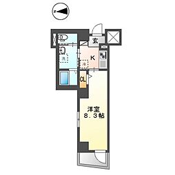 COMFORT砂町水辺公園 1Kの間取図画像