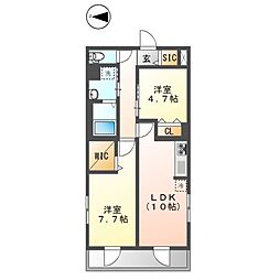 仮)三好3丁目マンション新築工事 2LDKの間取図画像