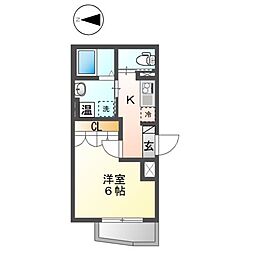 クレア上落合 1Kの間取図画像
