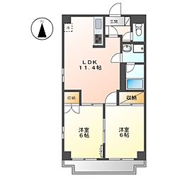 アメニティプレイス 2LDKの間取図画像