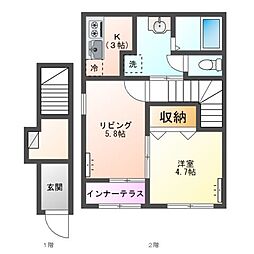 Halelea・Aoba(ハレレア・アオバ) 1LDKの間取図画像