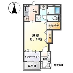 ソナス 1Kの間取図画像