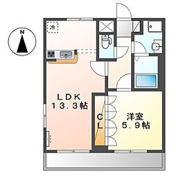 グランシェル 1LDKの間取図画像
