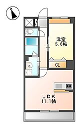 フェリオ 1LDKの間取図画像