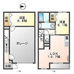 シルフィード本厚木 2LDKの間取図画像