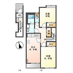 サンタプレイス 2階/202